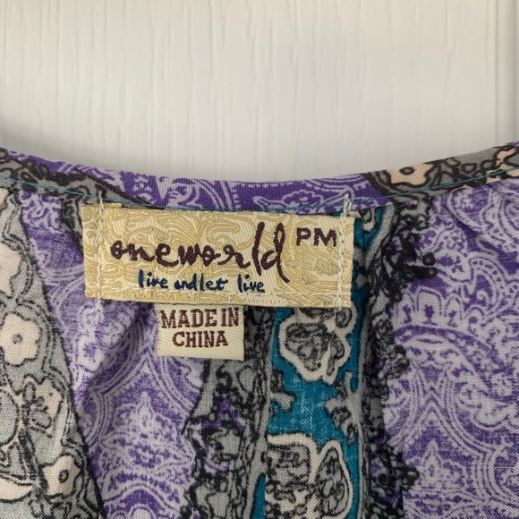 🌱2 for $40 Beaded bohemian collar blouse - Picture 3 of 3